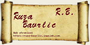 Ruža Bavrlić vizit kartica